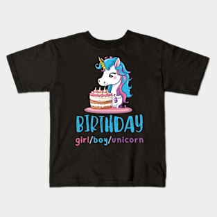 Birthday Girl/Boy/Unicorn Kids T-Shirt